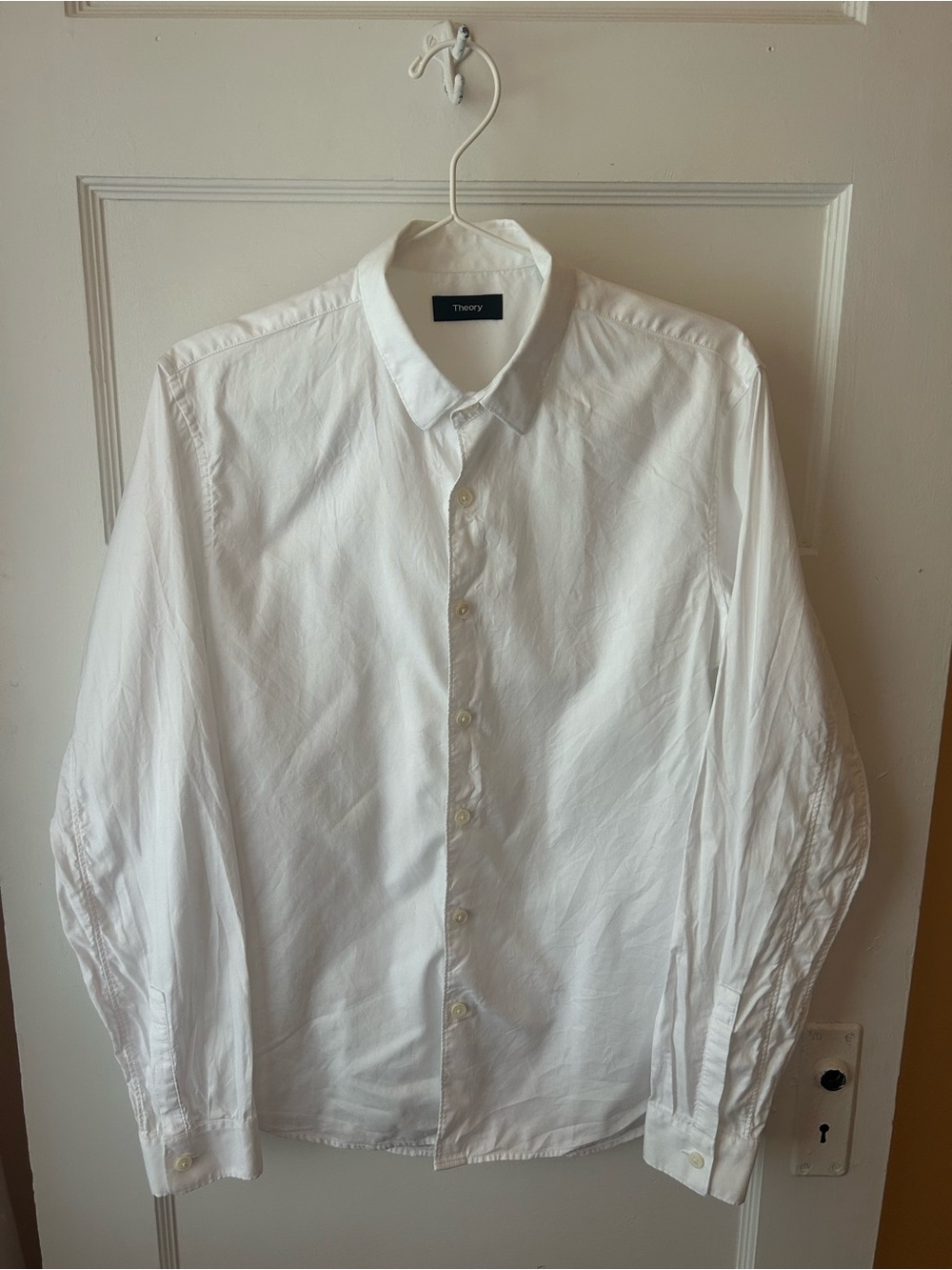 Theory White Button Down shirt